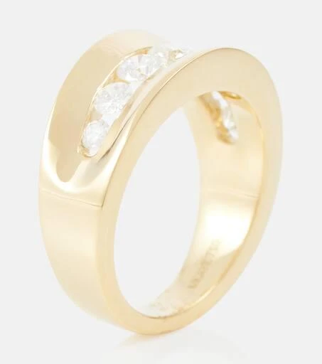 Melissa Kaye Anya 18kt yellow gold ring with diamonds 4