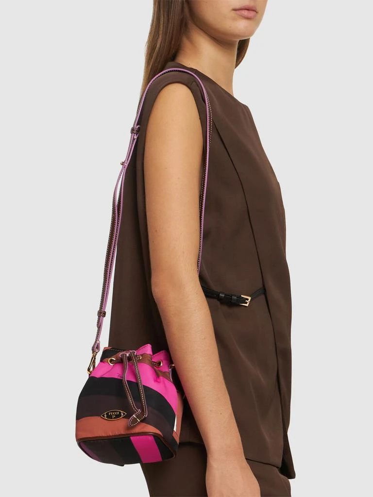 PUCCI Small Nylon Drawstring Basket Bag 2