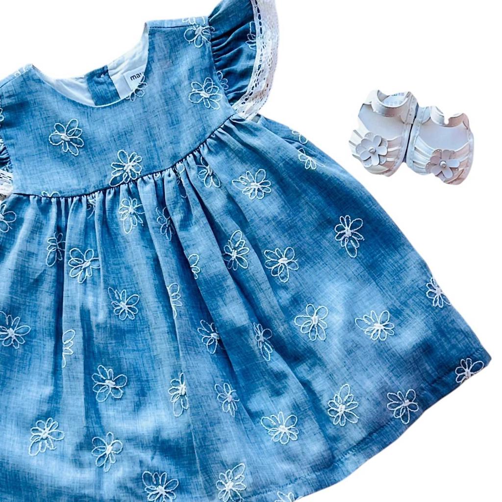 Mayoral Mayoral - Infant Embroidered Flower Dress