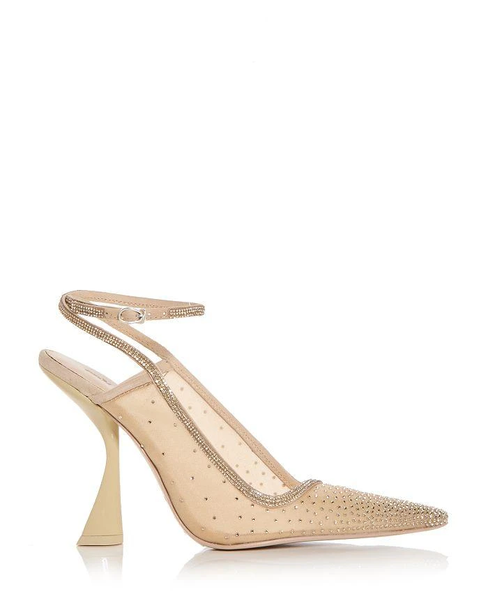 Cult Gaia Women's Diya Embellished Mesh Slingback Pumps 2
