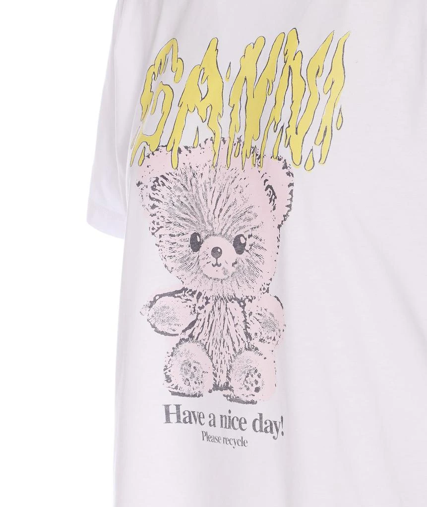 Ganni Ganni Logo Printed Crewneck T-Shirt 3