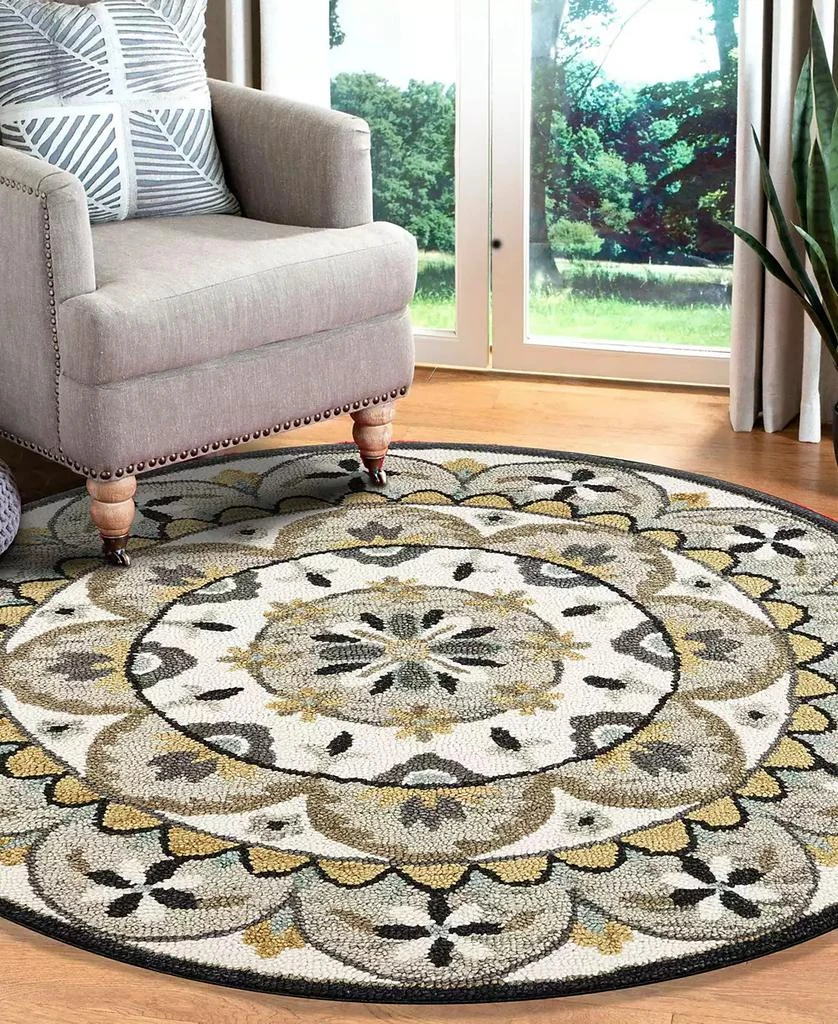 LR Home Radiance RDC-100 6' x 6' Round Area Rug 4