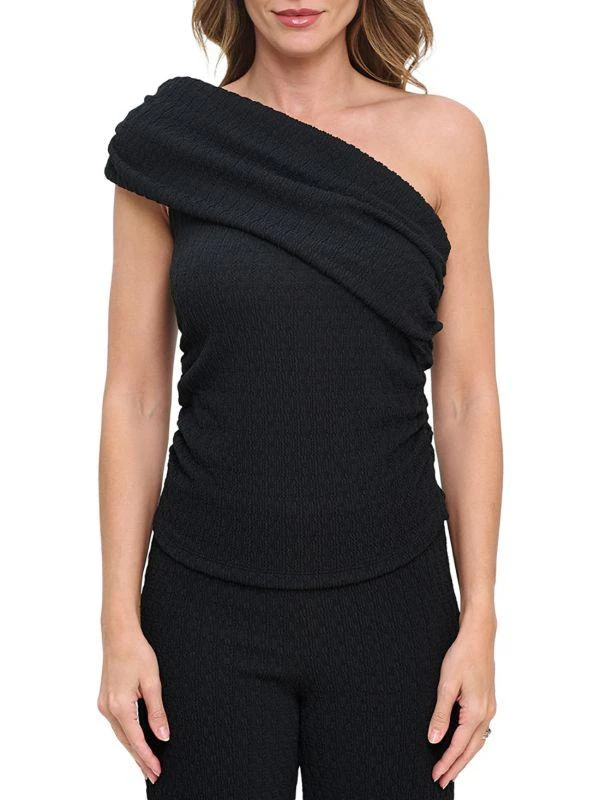 Renee C. Textured One-Shoulder Top 1