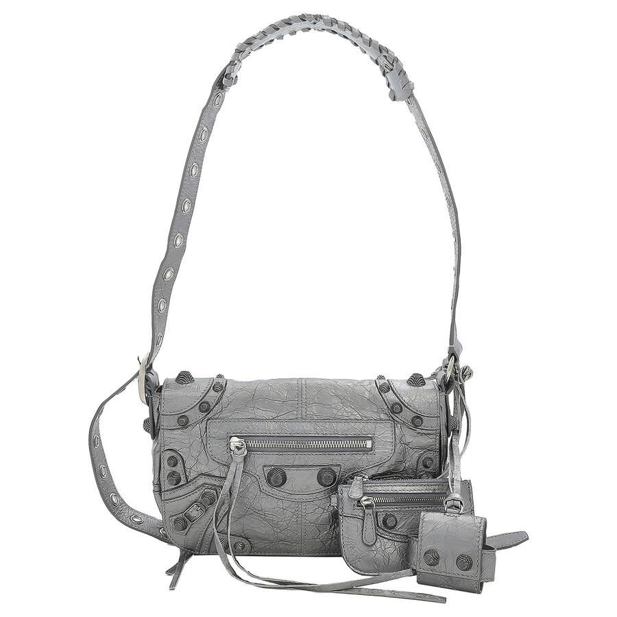 Balenciaga Silver Le Cagole Crossbody Bag