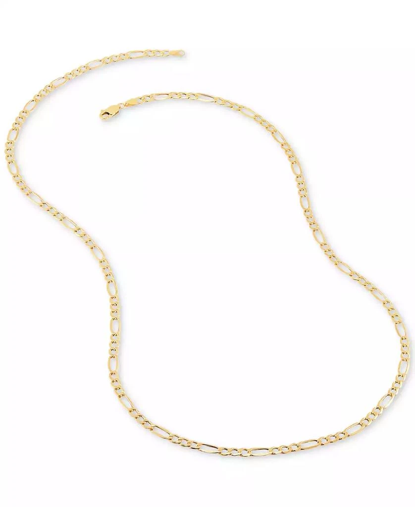 Italian Gold Lightweight Polished Figaro Link 22" Chain Necklace (3.9mm) in 10k Gold 4