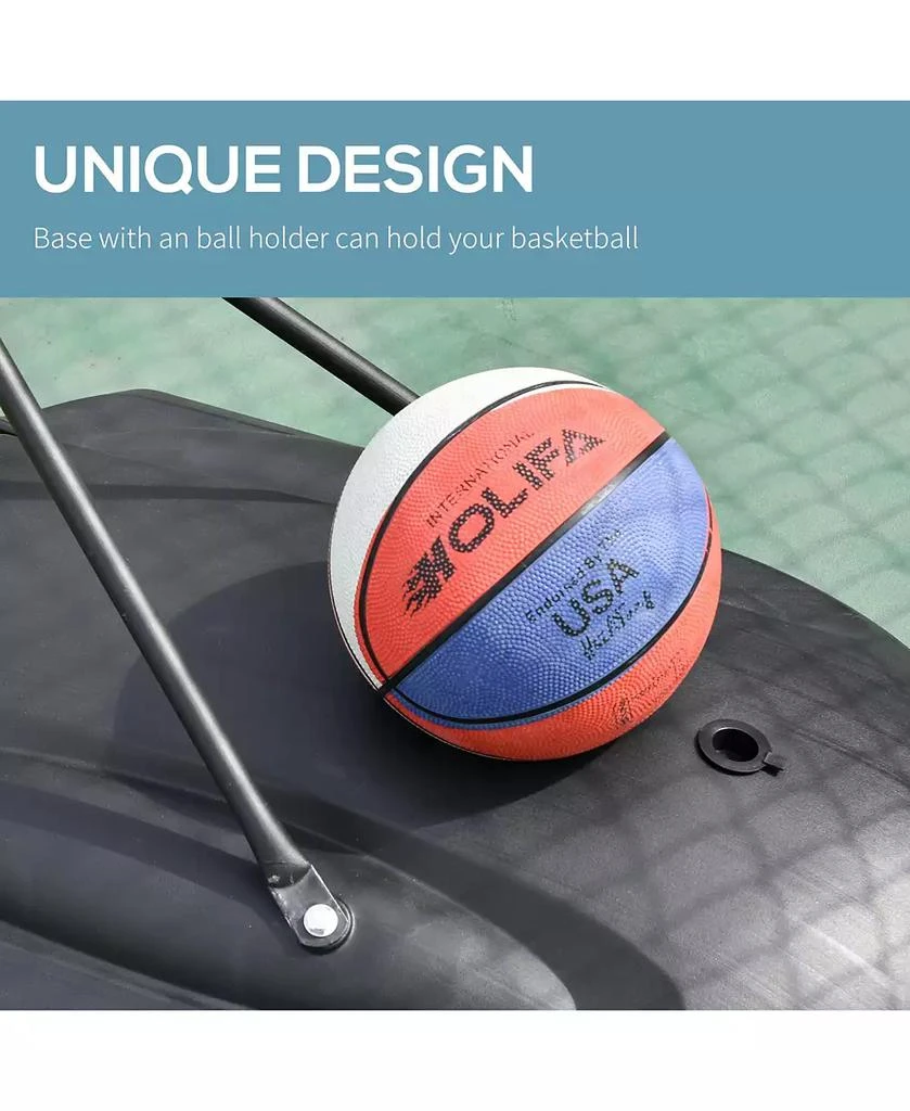 Soozier Portable Basketball Sd 
Height Adjustable with Fillable Bottom Base 6