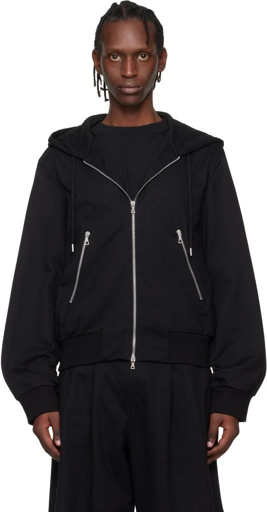 Dries Van Noten Black Loose Zipped Hoodie 1