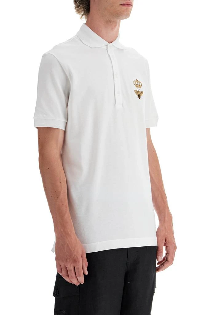 DOLCE & GABBANA slim fit polo shirt with embroidery 2