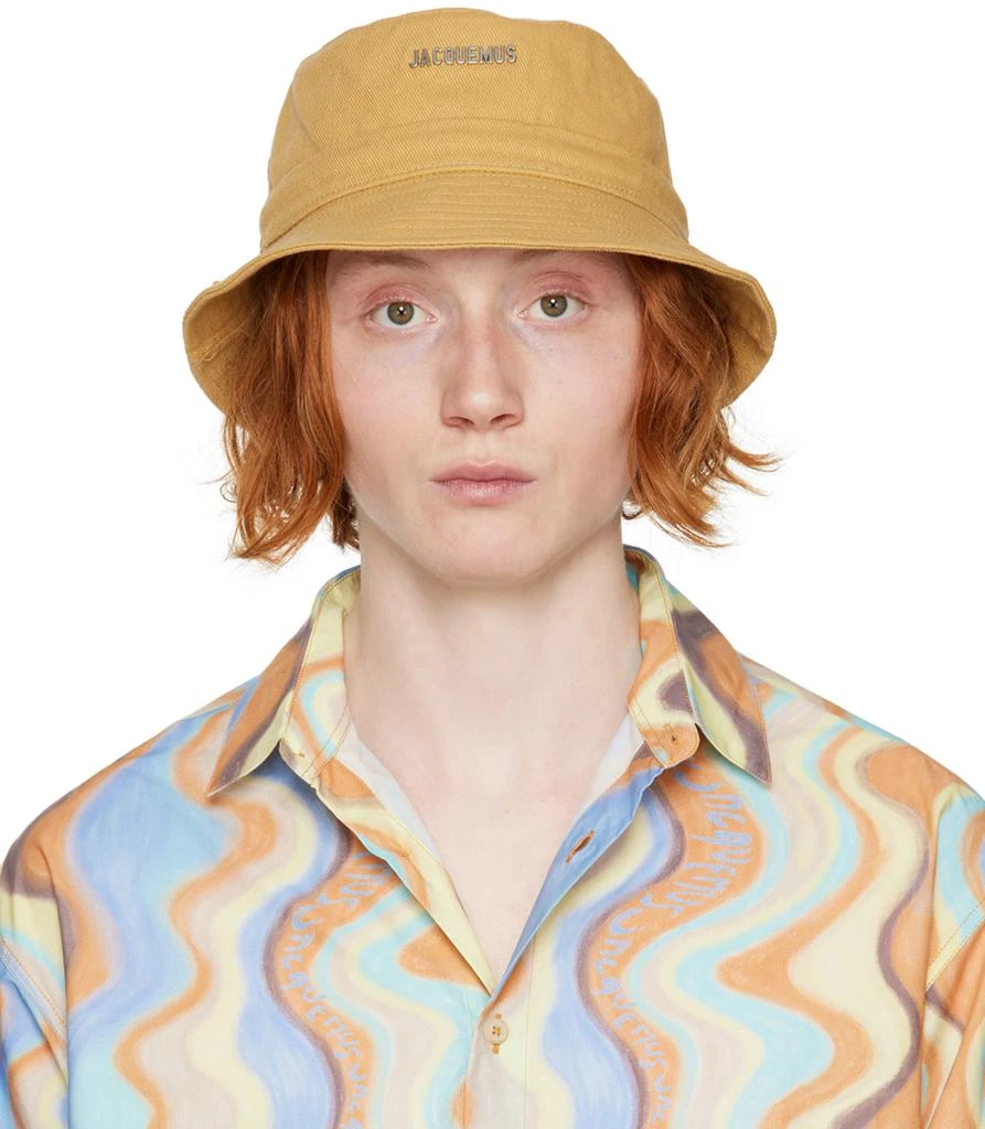 JACQUEMUS Beige Le Raphia \'Le bob Gadjo\' Bucket Hat The Gadjo bucket hat by JACQUEMUS | Official website main image 3
