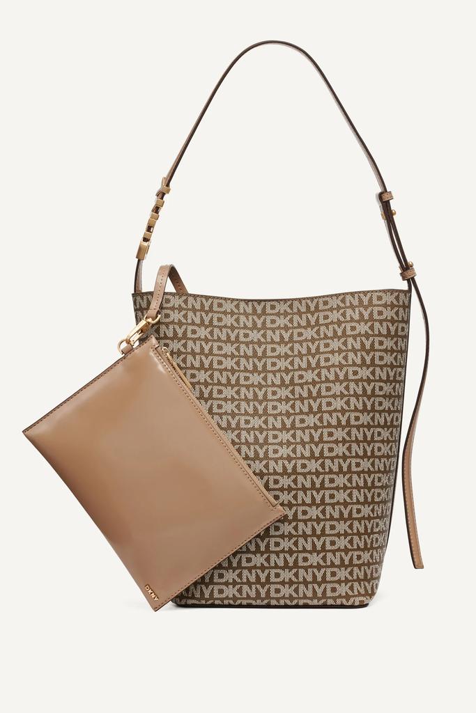 DKNY AVRIL LOGO BUCKET BAG