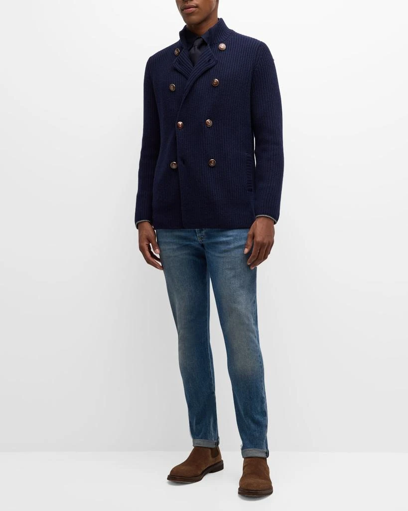 Brunello Cucinelli Men's Knit Double-Breasted Cardigan 3