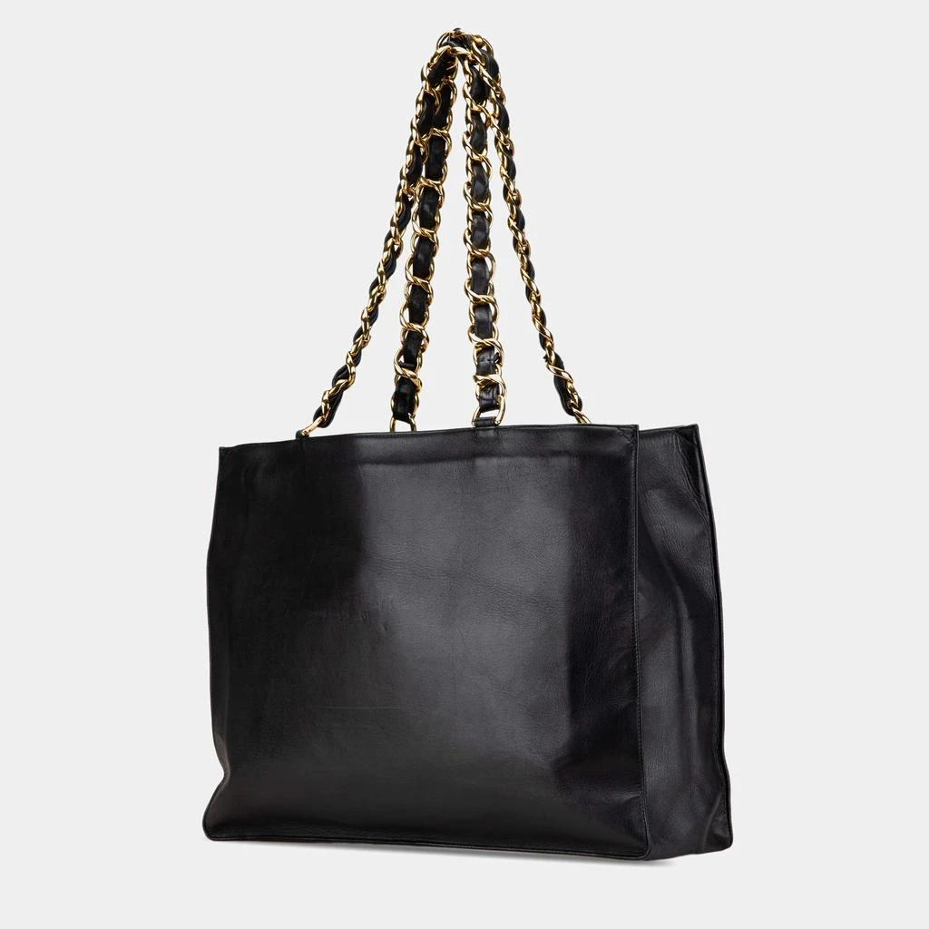 Chanel Chanel Black Lambskin Leather XL Tote Bag 3