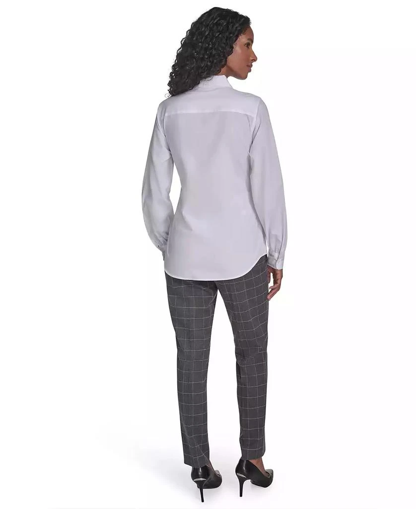 Calvin Klein Women
s Tie Waist Collared Neck Top 5