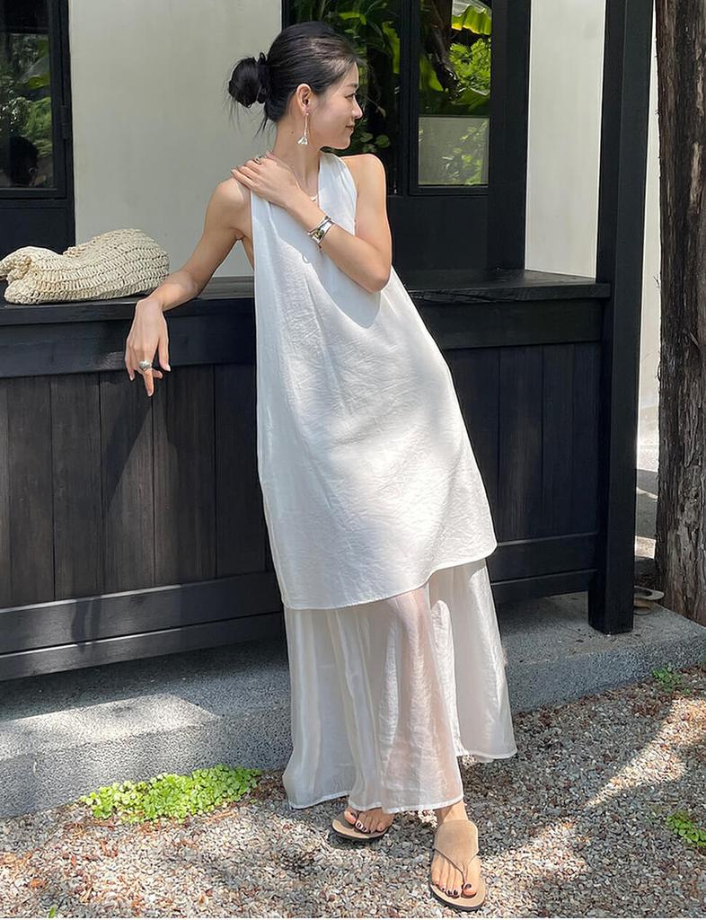 Pixie Market Dakota Layered Dress in White