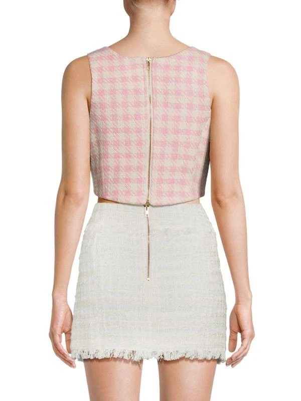 Walter Baker Ida Houndstooth Crop Top 2