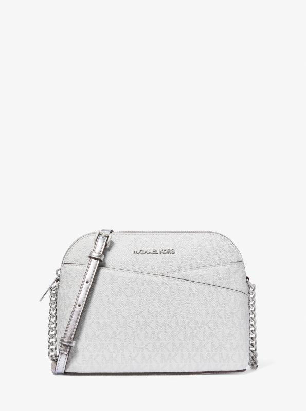 Michael Kors Jet Set Travel Medium Signature Logo Dome Crossbody Bag