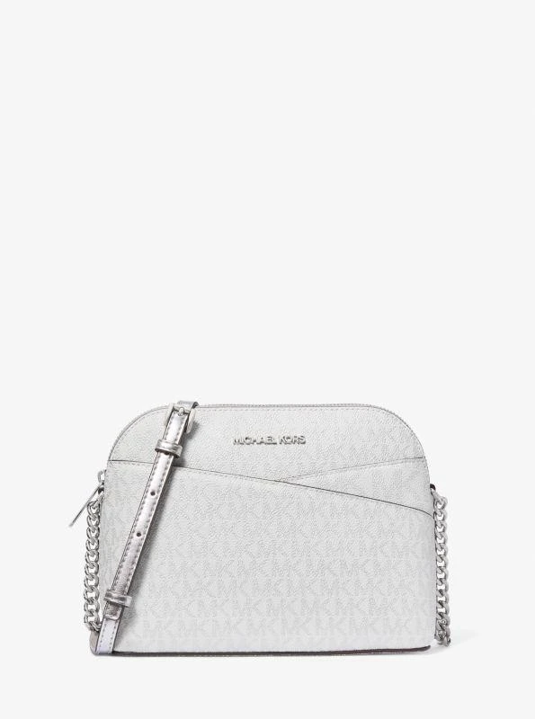 Michael Kors Jet Set Travel Medium Signature Logo Dome Crossbody Bag 1