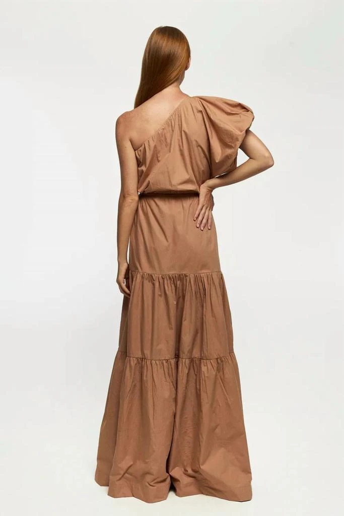SWF One Shoulder Puff Sleeve Maxi Dress In High Vibrations 2