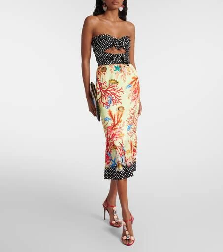 Dolce & Gabbana Capri printed silk-blend midi skirt 2