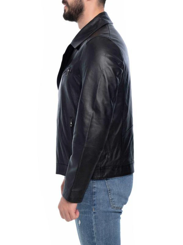 Vellapais Notch Collar Leather Jacket 3