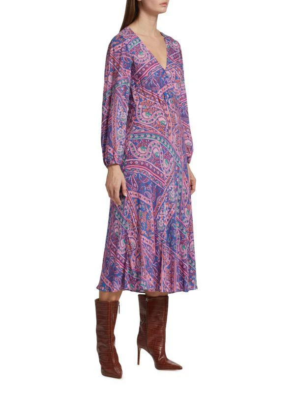 ba&sh Franky Paisley Midi Wrap Dress 3