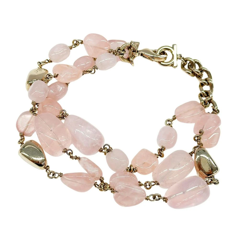 Salvatore Ferragamo gold pink Charm Bracelet (Pre-Owned)