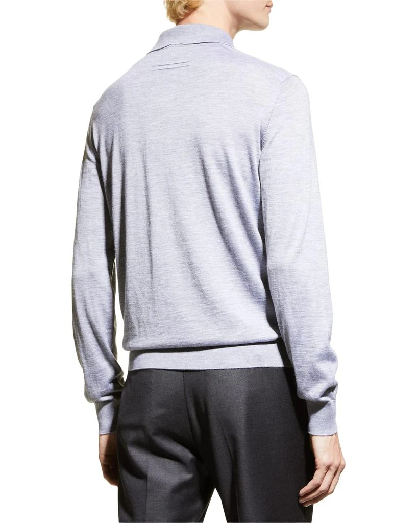 Zegna Men's Cashmere-Silk Polo Shirt 5