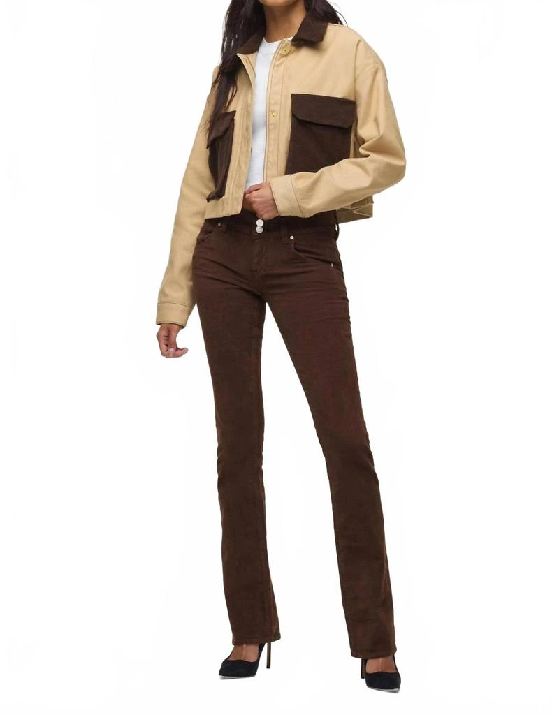 Hudson Beth Corduroy Mid-Rise Baby Boot Pant In Brown