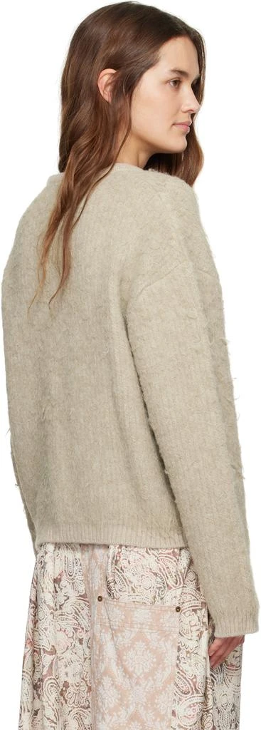 OPEN YY Beige Shaggy Cardigan 3