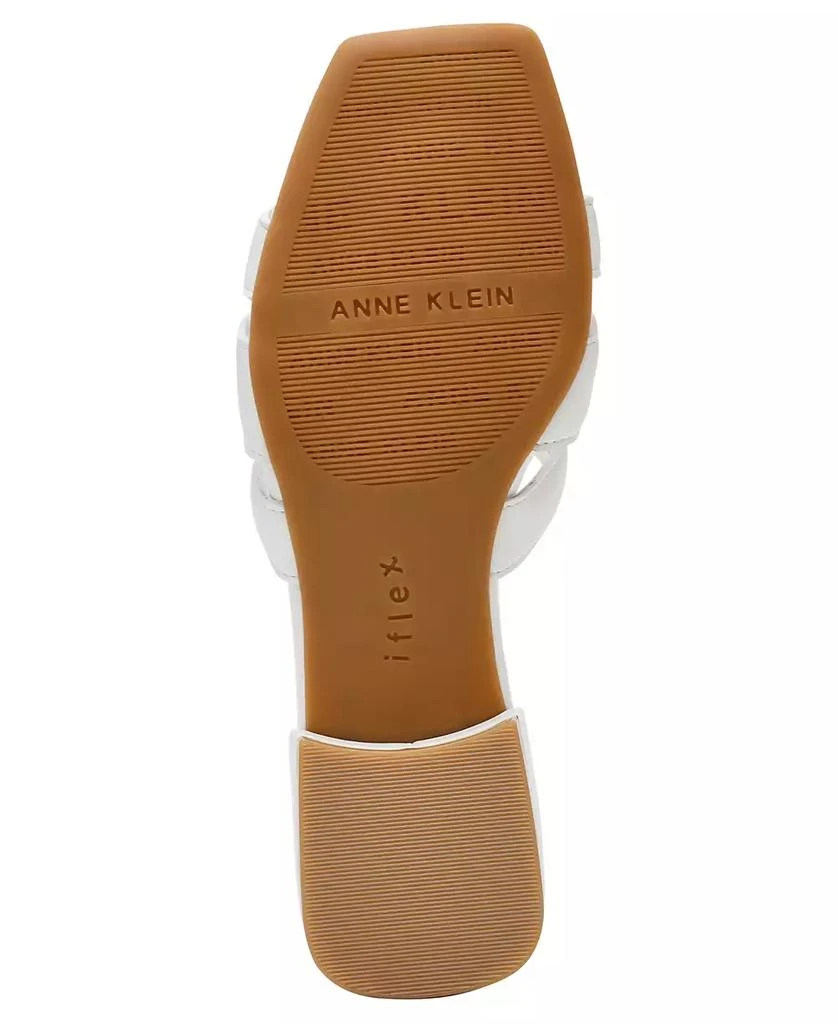 Anne Klein Women's Loyal Square Toe Slide Flat Sandals 5