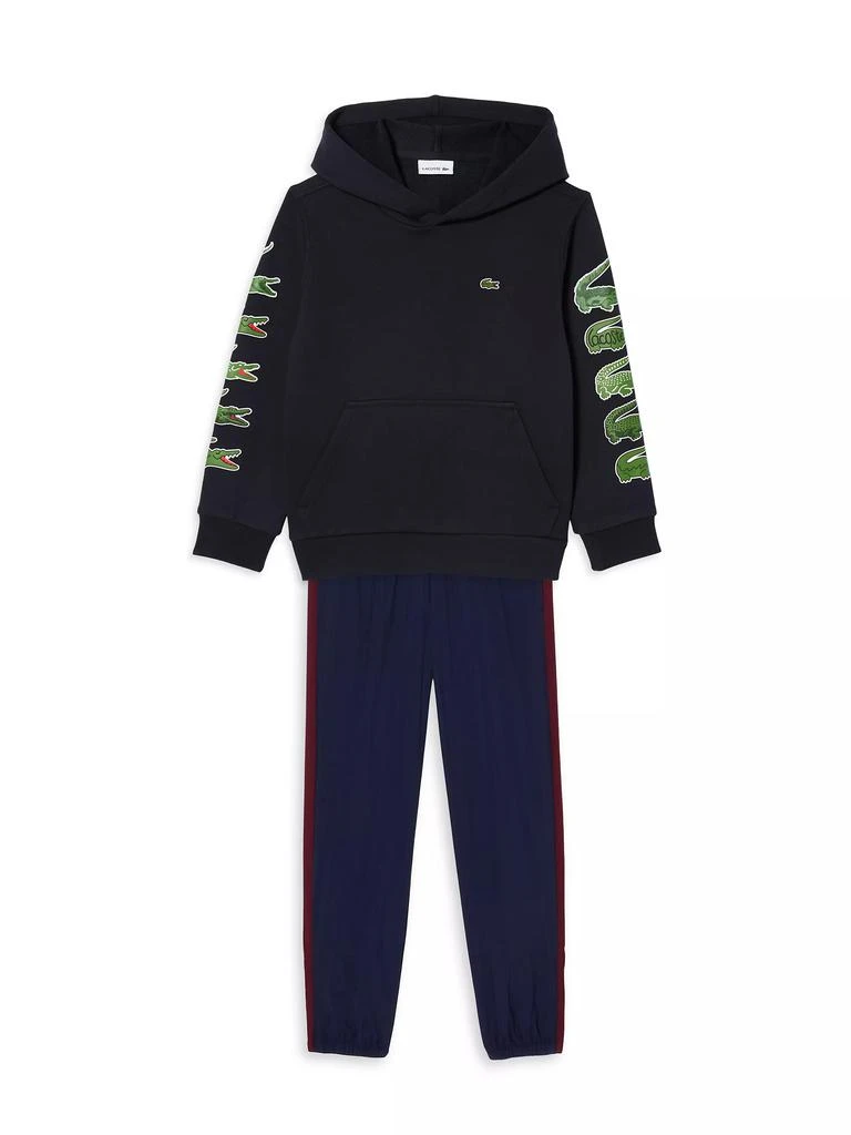 Lacoste Little Boy's & Boy's Croc Sleeves Hoodie 2