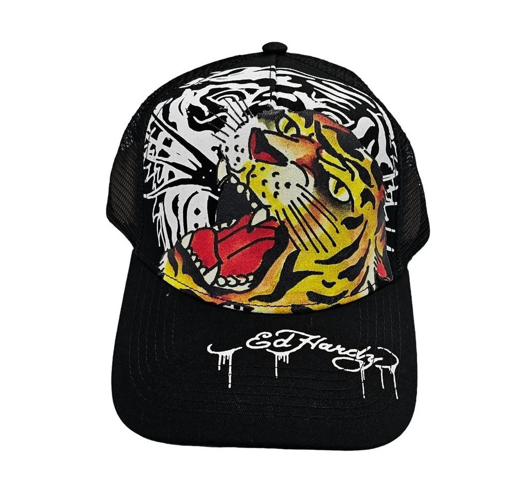 Ed Hardy Tiger Hat In Black 1
