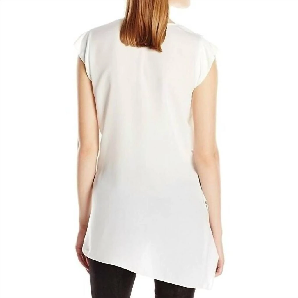 Halston Heritage Halston Heritage - V Neck Flounce Drape Top 2