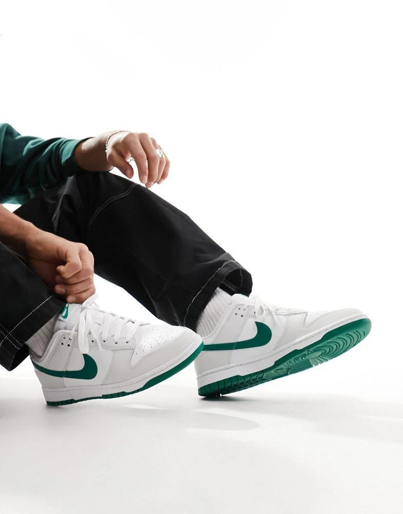NIKE Nike Dunk Low Retro trainers in off white and green 3