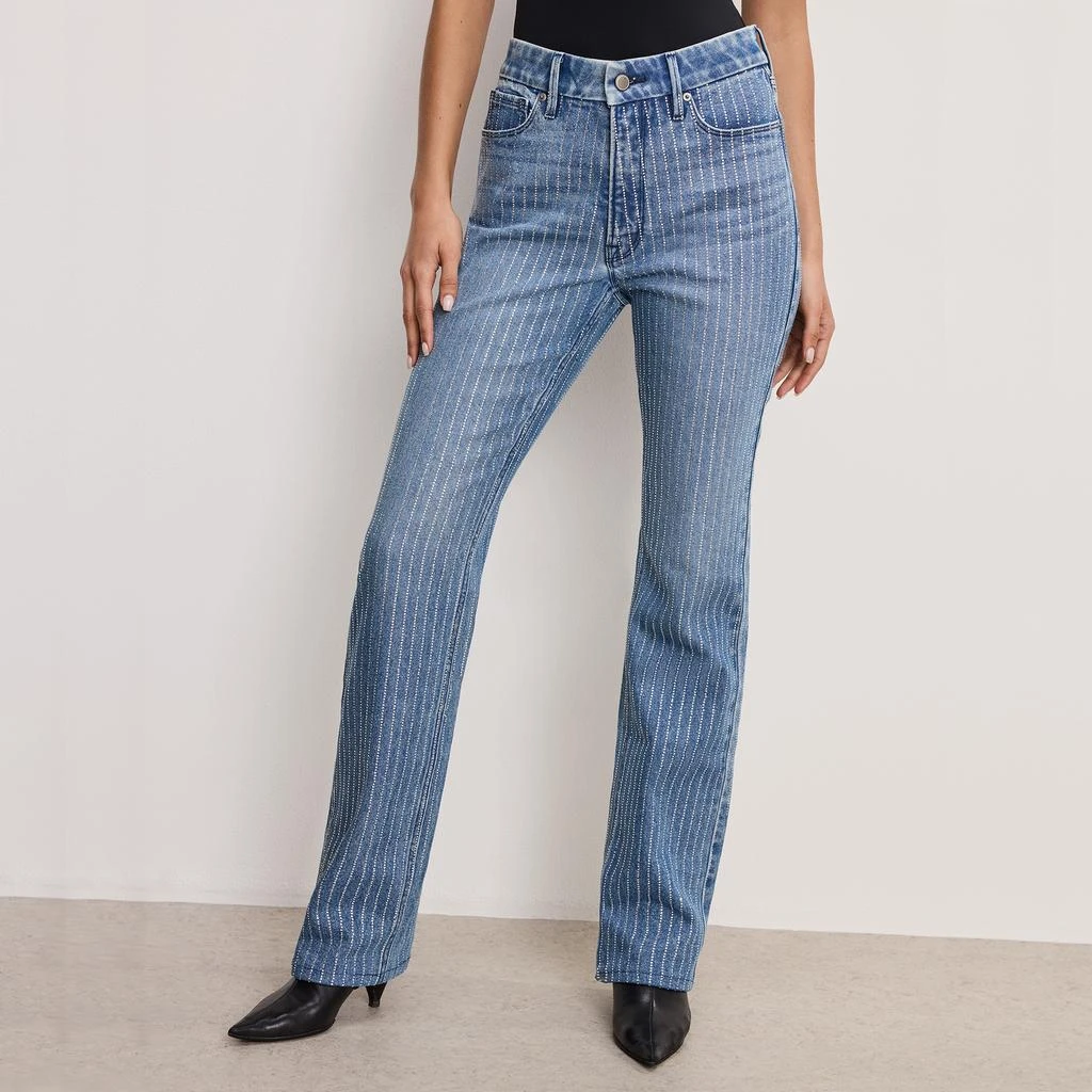 Good American Good Icon Rhinestone Denim Jean 1