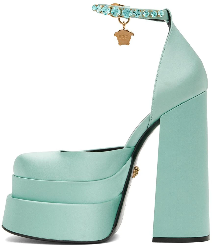 Versace Blue Medusa Aevitas Platform Heels 3