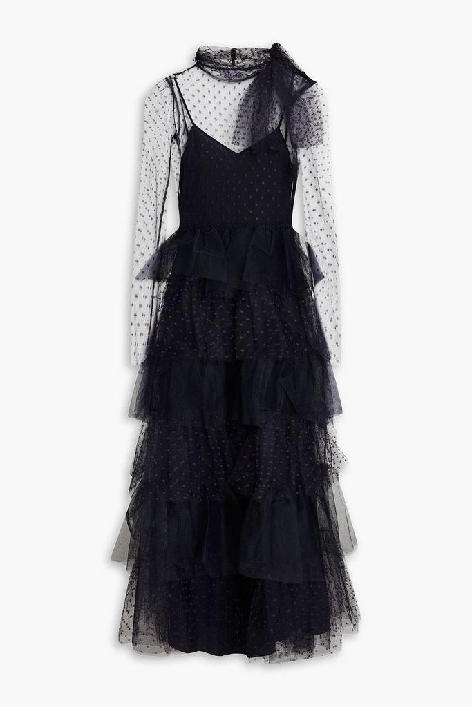 RED Valentino Tiered point d'esprit midi dress 1