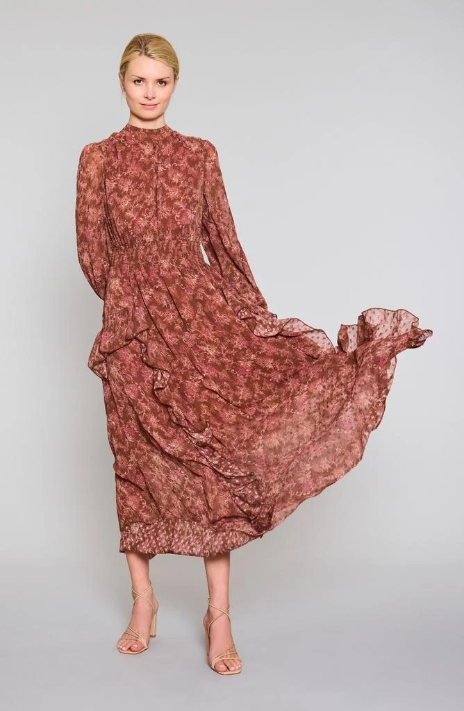 MELLODAY Floral Print Long Sleeve Maxi Dress 9