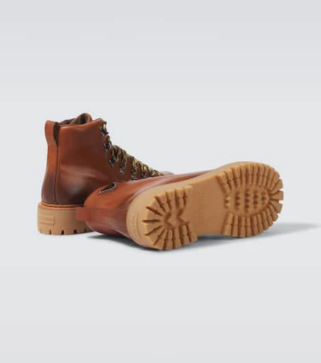 Prada Logo leather lace-up boots 7