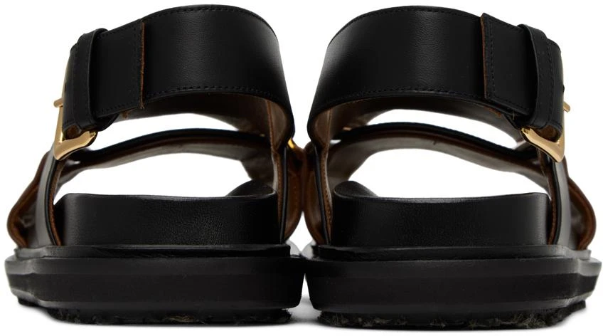 Marni Black & Brown Fussbett Sandals 2