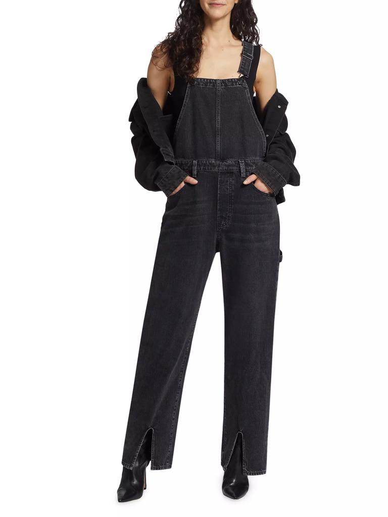 3x1 Cindy Wide-Leg Denim Overalls