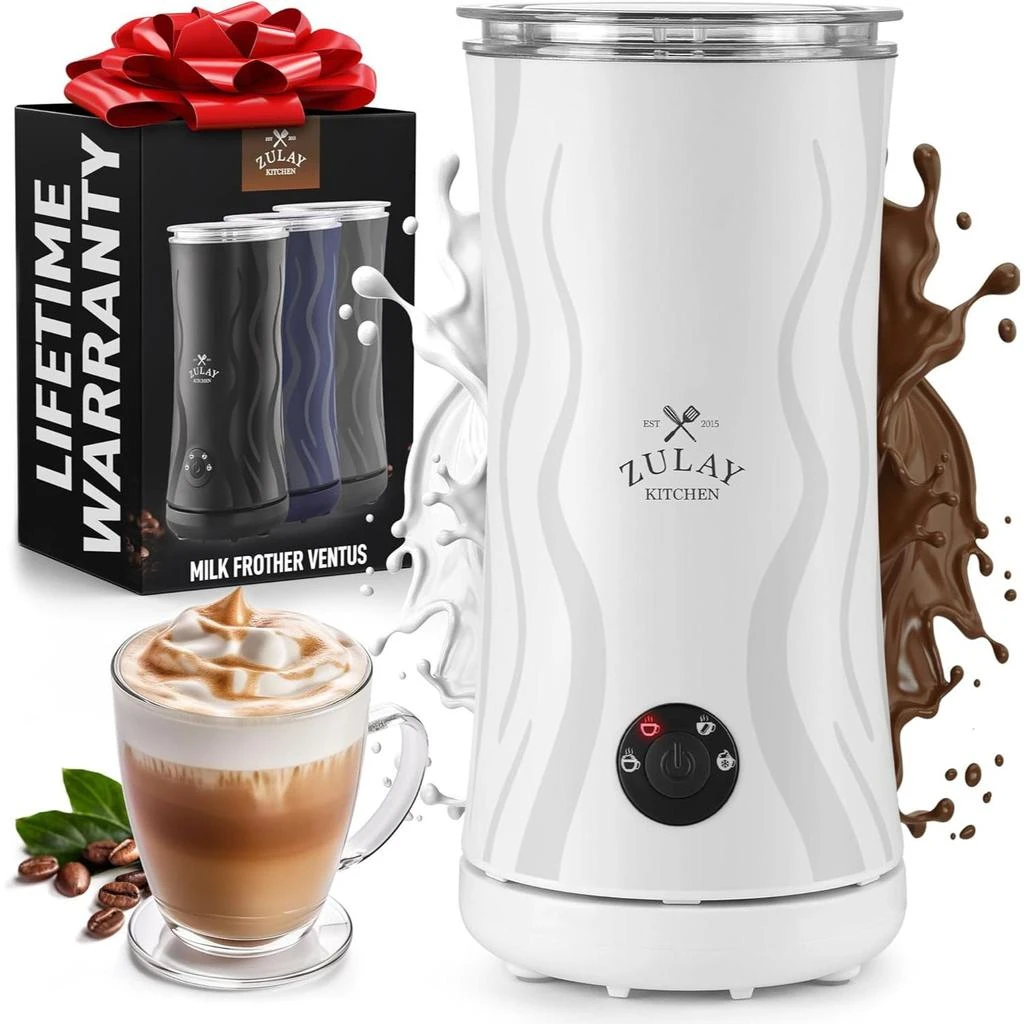 Zulay Kitchen Powerful 4-in-1 Electric Milk Frother and Steamer 9