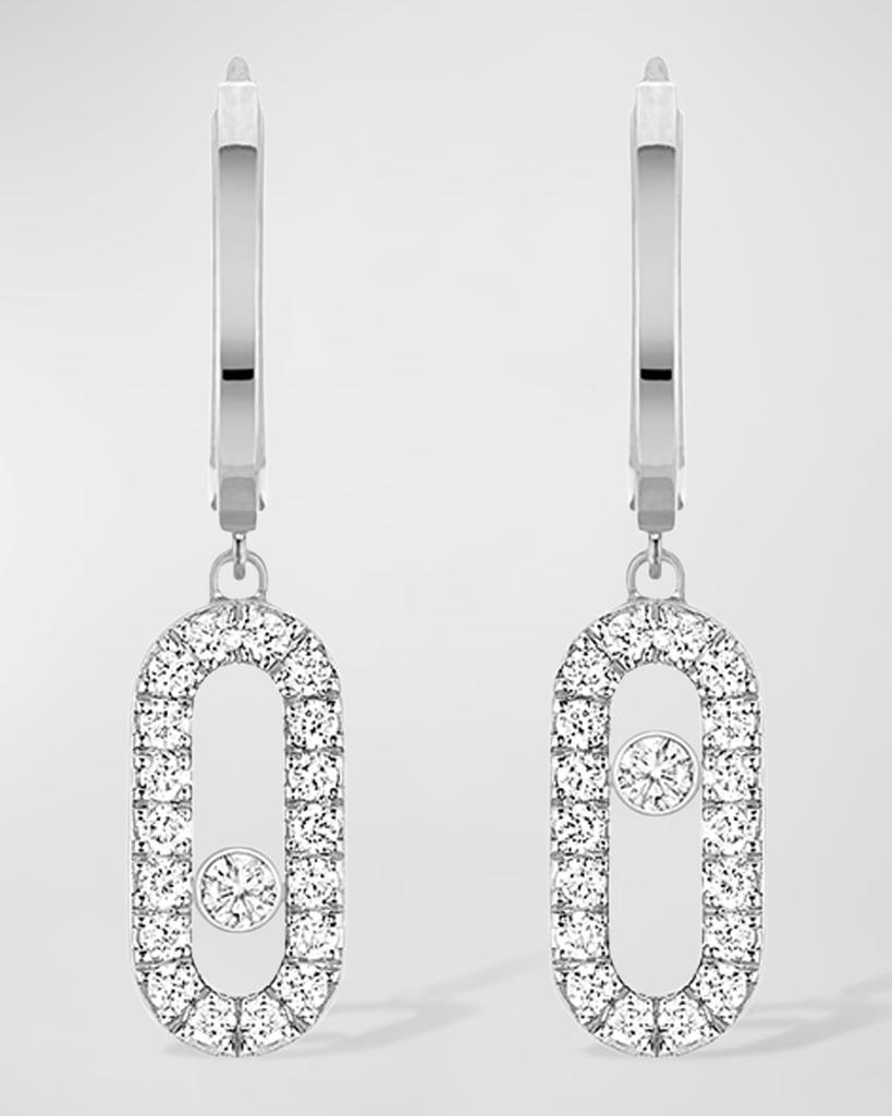 Messika Move Uno 18K White Gold Hoop Earrings