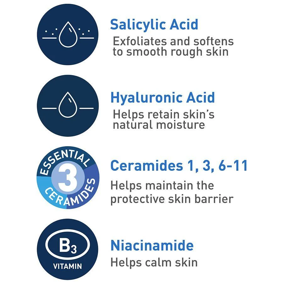 CeraVe Renewing SA Cleanser Exfoliating Salicylic Acid Face Wash for Normal Skin Fragrance Free 6