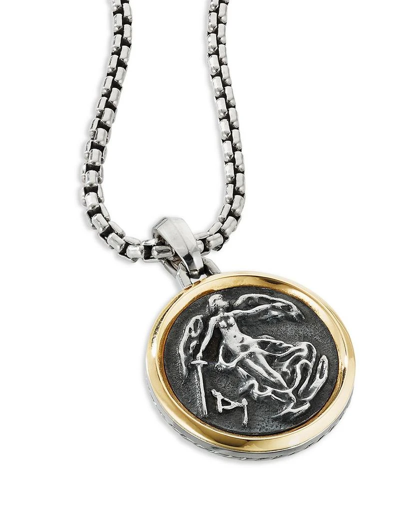 David Yurman 18K Yellow Gold & Sterling Silver Petrvs® Angel Cameo Pendant 3