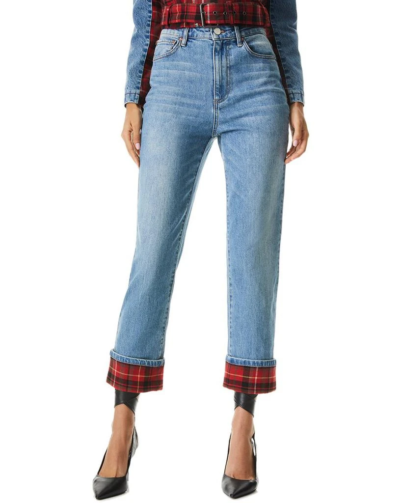 Alice + Olivia alice + olivia Amazing High-Rise Girlfriend Jean 1