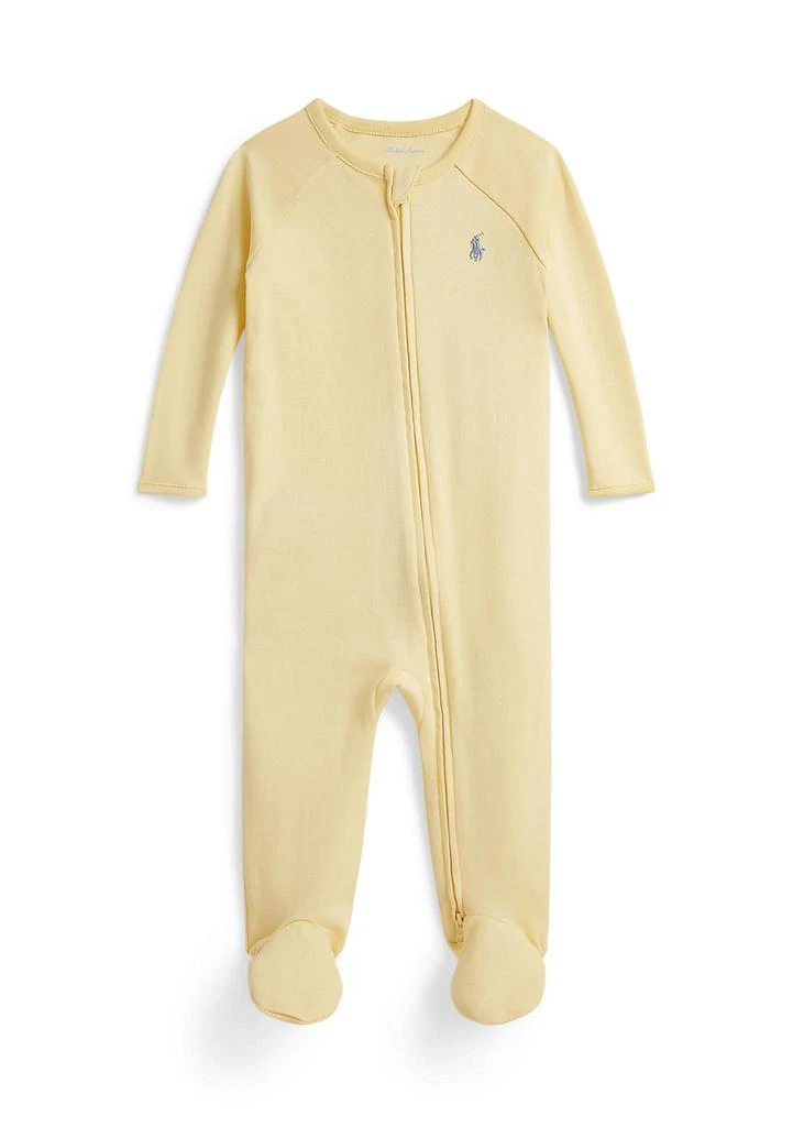 Ralph Lauren Baby Boy Cotton Interlock Footed Coverall