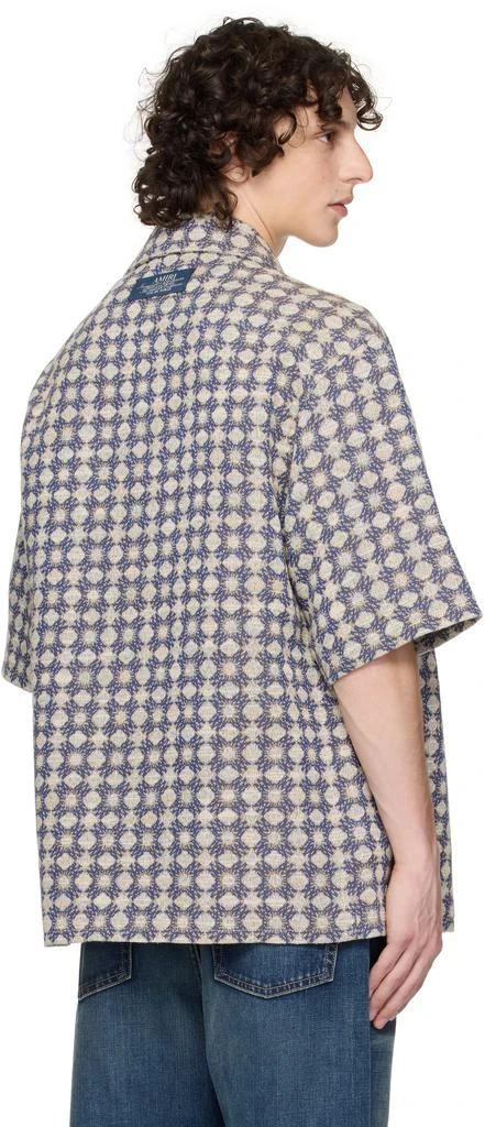 AMIRI Navy 
Beige MA Quad Boucle Camp Shirt 3