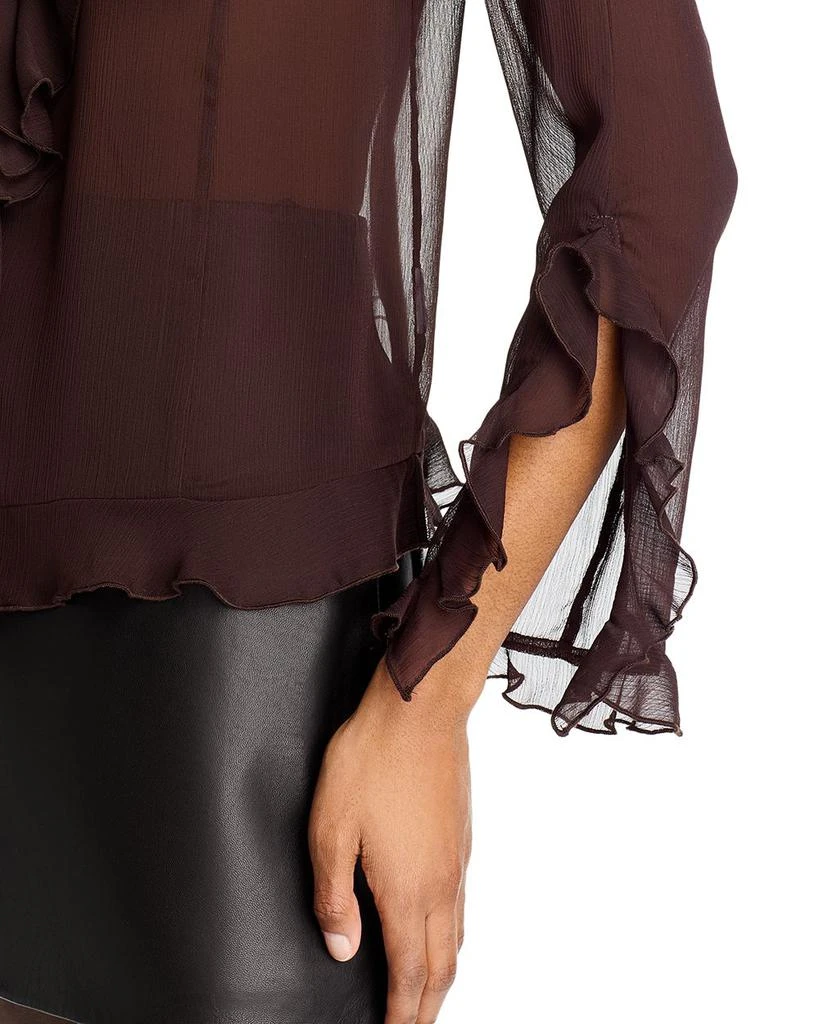 Lucy Paris V Neck Ruffle Top 5