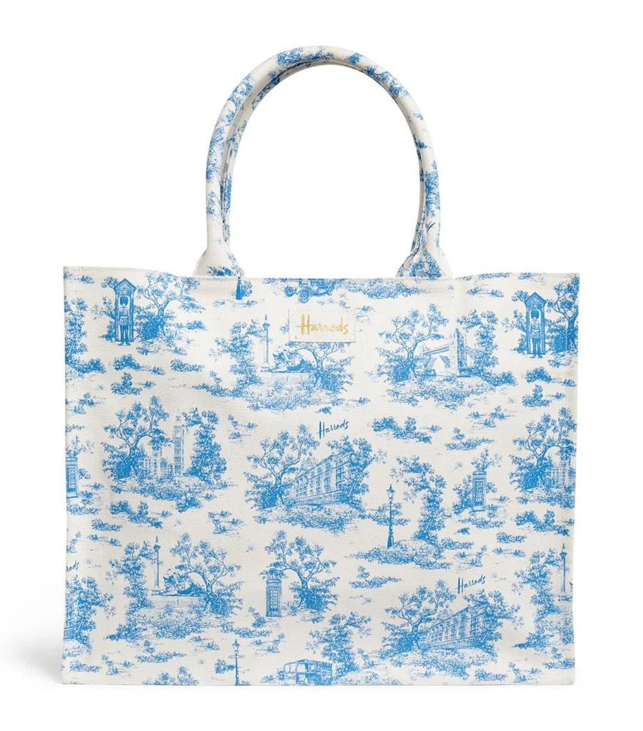 Harrods Toile Grocery Shopper Bag 1